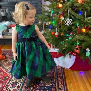 Janie and Jack Christmas plaid dress 18-24m